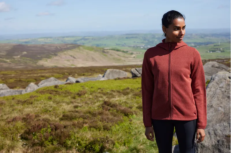 Sprayway Women's Saxa Hoodie Chipotle/Red Savina-2